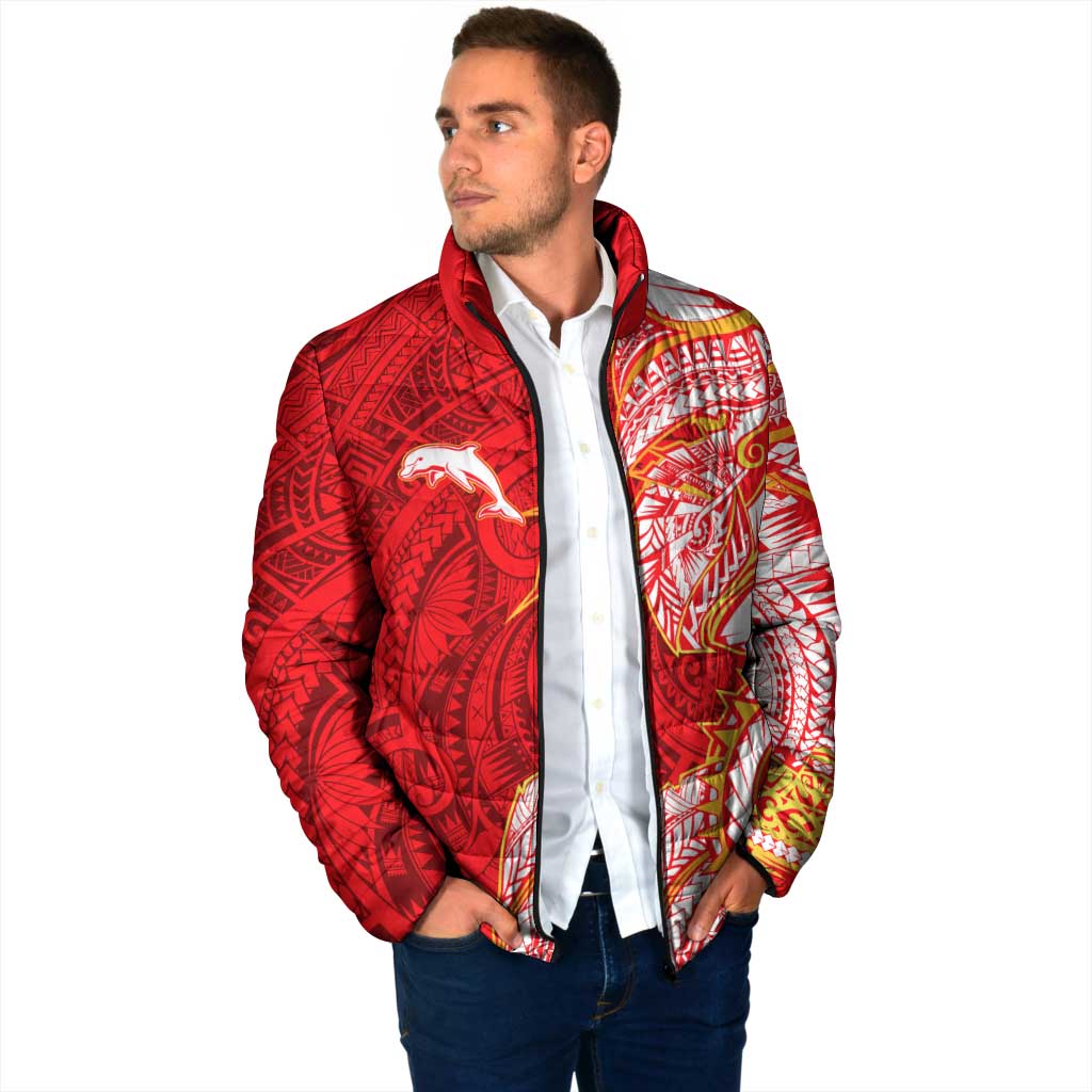 Dolphins Padded Jacket Polynesian Tribal Tattoo Pacific Sport Art