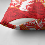 Dolphins Pillow Cover Polynesian Tribal Tattoo Pacific Sport Art