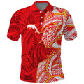 Dolphins Polo Shirt Polynesian Tribal Tattoo Pacific Sport Art