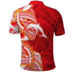 Dolphins Polo Shirt Polynesian Tribal Tattoo Pacific Sport Art