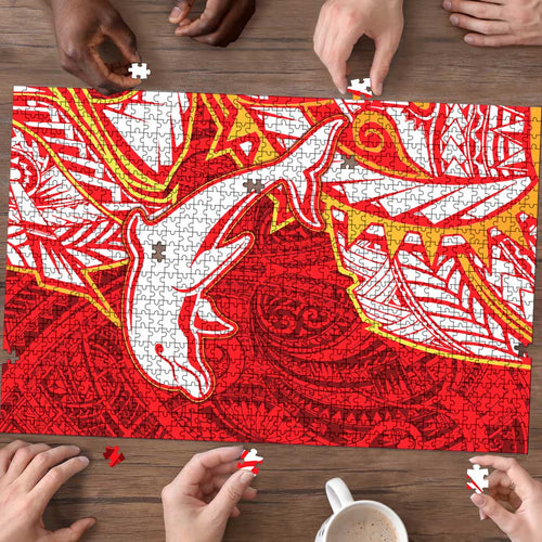 Dolphins Puzzle Polynesian Tribal Tattoo Pacific Sport Art