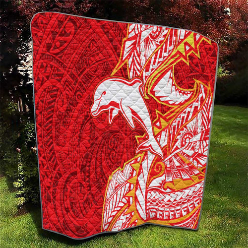 Dolphins Quilt Polynesian Tribal Tattoo Pacific Sport Art