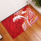 Dolphins Rubber Doormat Polynesian Tribal Tattoo Pacific Sport Art