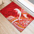 Dolphins Rubber Doormat Polynesian Tribal Tattoo Pacific Sport Art