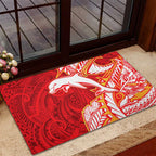 Dolphins Rubber Doormat Polynesian Tribal Tattoo Pacific Sport Art