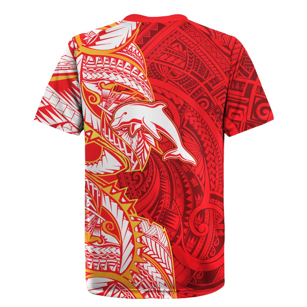 Dolphins Rugby Jersey Polynesian Tribal Tattoo Pacific Sport Art