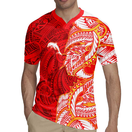 Dolphins Rugby Jersey Polynesian Tribal Tattoo Pacific Sport Art