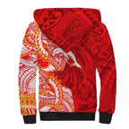 Dolphins Sherpa Hoodie Polynesian Tribal Tattoo Pacific Sport Art