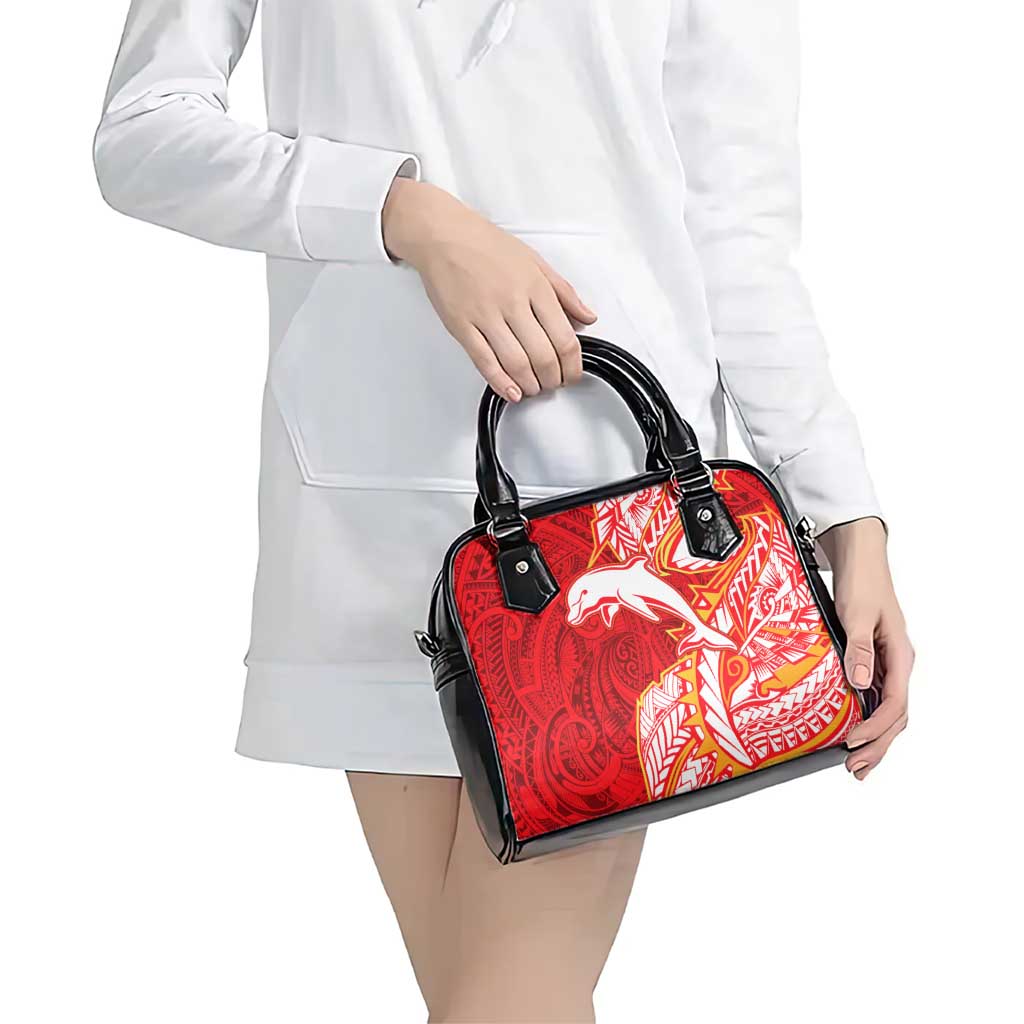Dolphins Shoulder Handbag Polynesian Tribal Tattoo Pacific Sport Art