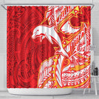 Dolphins Shower Curtain Polynesian Tribal Tattoo Pacific Sport Art