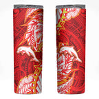 Dolphins Skinny Tumbler Polynesian Tribal Tattoo Pacific Sport Art