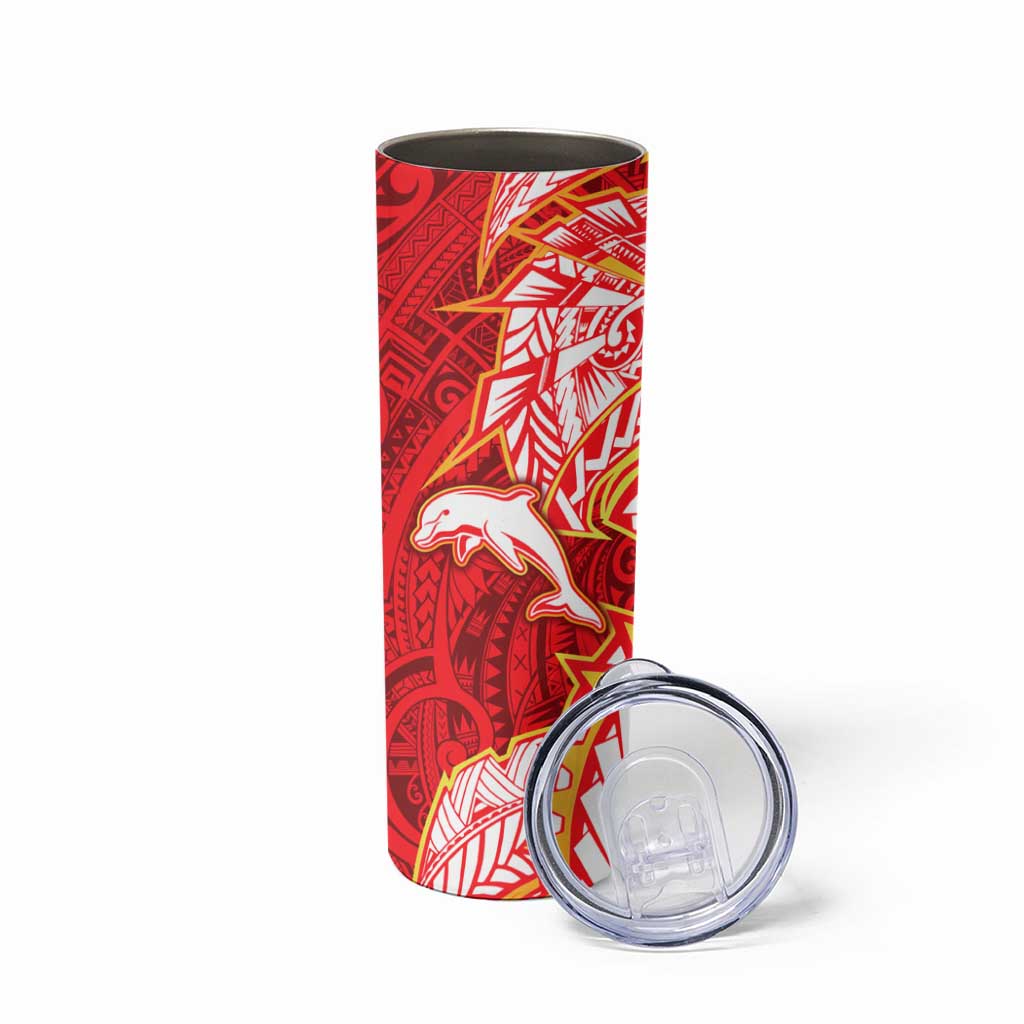 Dolphins Skinny Tumbler Polynesian Tribal Tattoo Pacific Sport Art