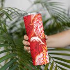 Dolphins Skinny Tumbler Polynesian Tribal Tattoo Pacific Sport Art