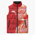 Dolphins Sleeveless Puffer Jacket Polynesian Tribal Tattoo Pacific Sport Art