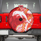 Dolphins Spare Tire Cover Polynesian Tribal Tattoo Pacific Sport Art