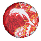 Dolphins Spare Tire Cover Polynesian Tribal Tattoo Pacific Sport Art