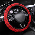 Dolphins Steering Wheel Cover Polynesian Tribal Tattoo Pacific Sport Art