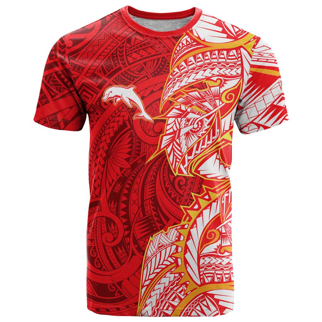 Dolphins T Shirt Polynesian Tribal Tattoo Pacific Sport Art