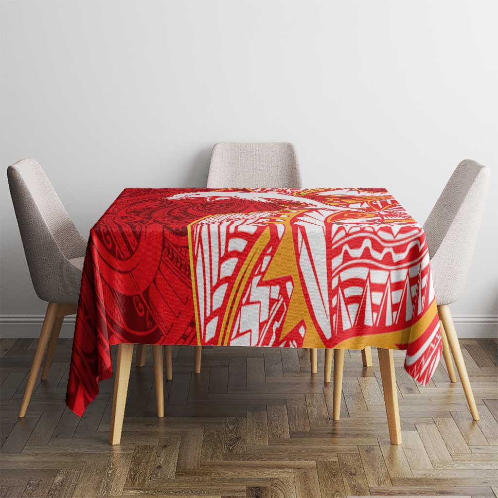 Dolphins Tablecloth Polynesian Tribal Tattoo Pacific Sport Art