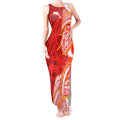 Dolphins Tank Maxi Dress Polynesian Tribal Tattoo Pacific Sport Art