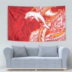 Dolphins Tapestry Polynesian Tribal Tattoo Pacific Sport Art
