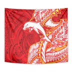 Dolphins Tapestry Polynesian Tribal Tattoo Pacific Sport Art