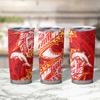 Dolphins Tumbler Cup Polynesian Tribal Tattoo Pacific Sport Art