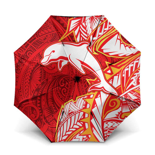 Dolphins Umbrella Polynesian Tribal Tattoo Pacific Sport Art