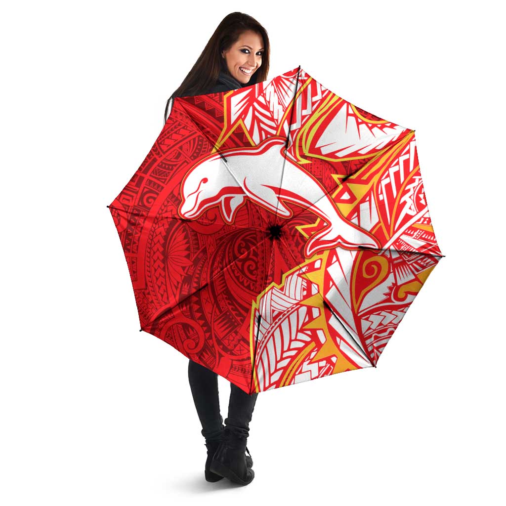 Dolphins Umbrella Polynesian Tribal Tattoo Pacific Sport Art
