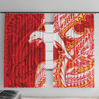 Dolphins Window Curtain Polynesian Tribal Tattoo Pacific Sport Art