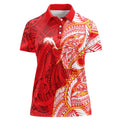Dolphins Women Polo Shirt Polynesian Tribal Tattoo Pacific Sport Art