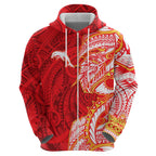 Dolphins Zip Hoodie Polynesian Tribal Tattoo Pacific Sport Art