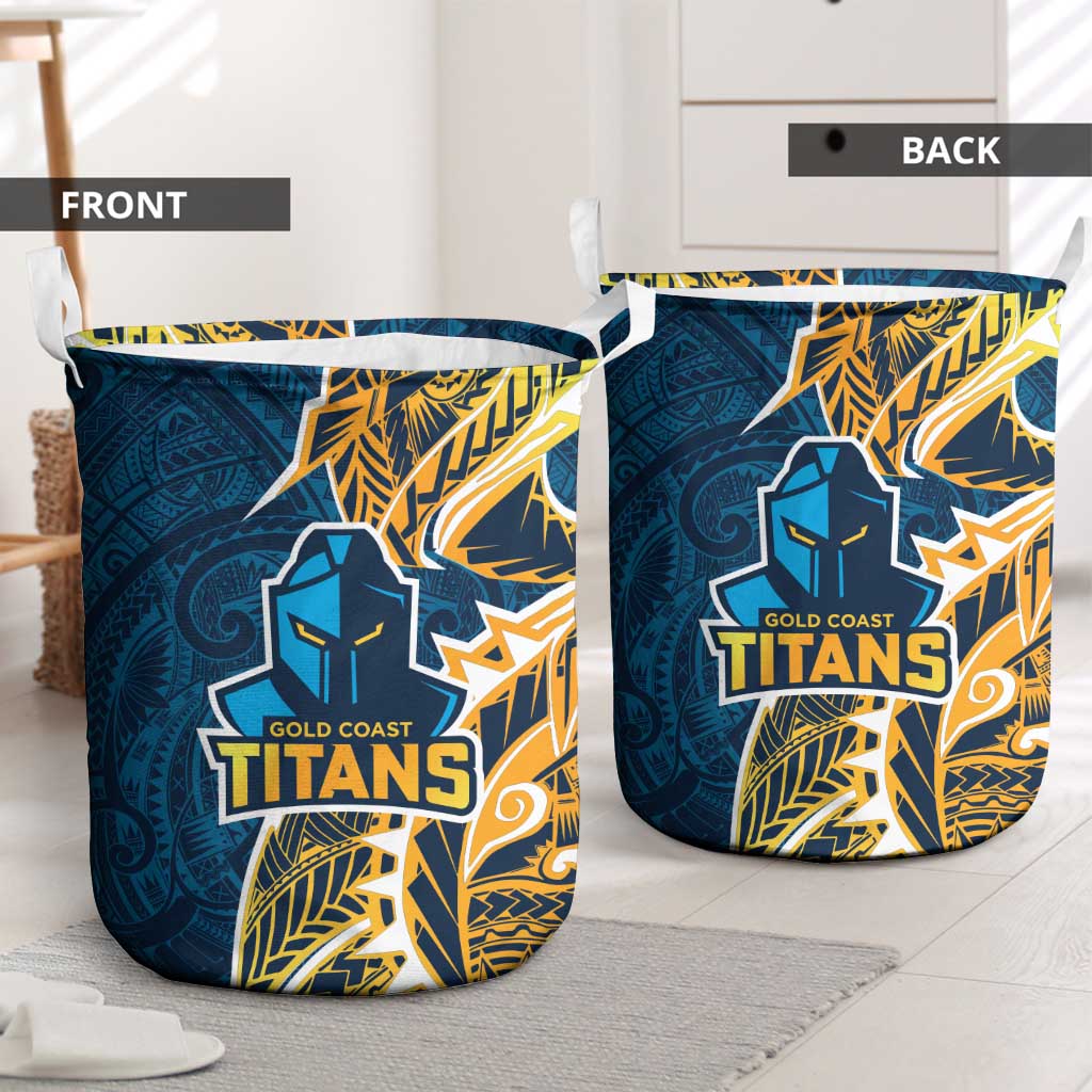 Gold Coast Titans Laundry Basket Polynesian Tribal Tattoo Pacific Sport Art