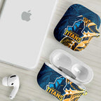 Gold Coast Titans AirPods Case Polynesian Tribal Tattoo Pacific Sport Art