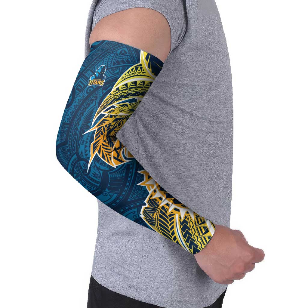 Gold Coast Titans Arm Sleeves Polynesian Tribal Tattoo Pacific Sport Art