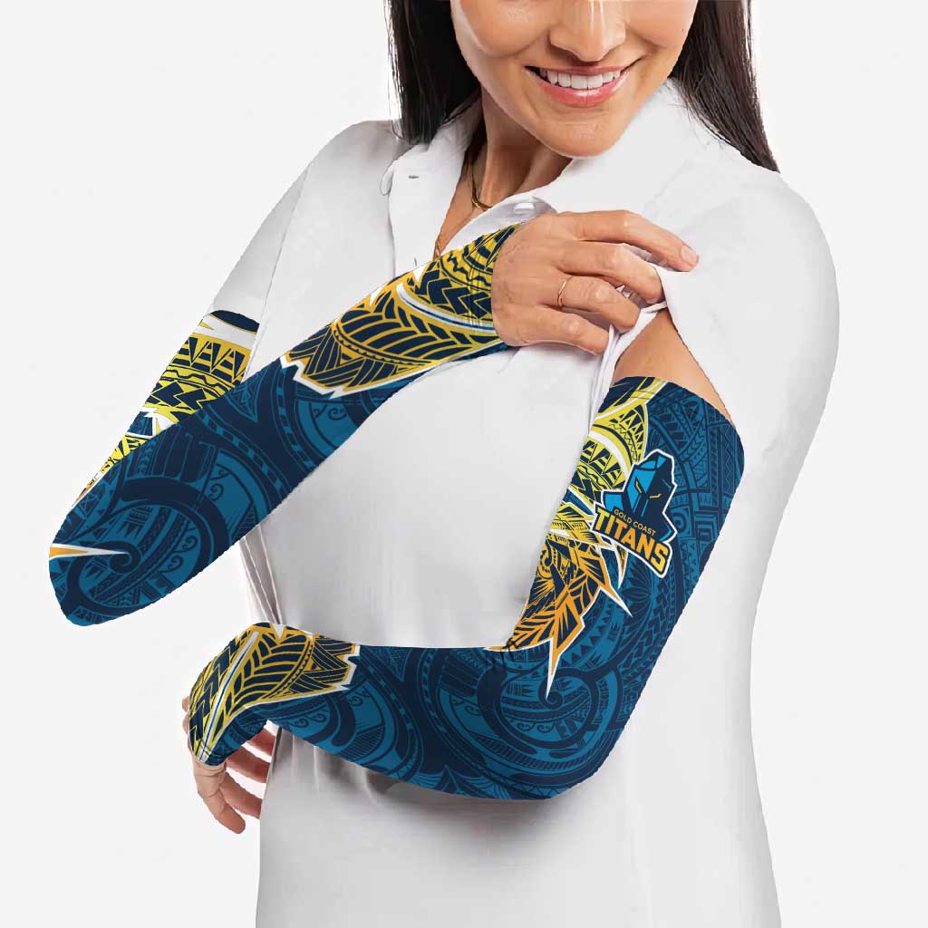 Gold Coast Titans Arm Sleeves Polynesian Tribal Tattoo Pacific Sport Art