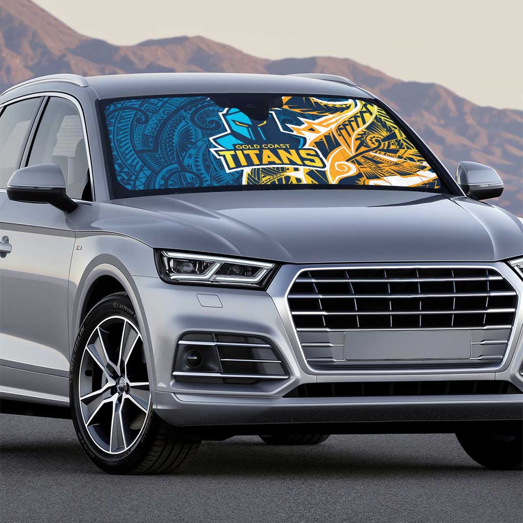 Gold Coast Titans Auto Sun Shade Polynesian Tribal Tattoo Pacific Sport Art