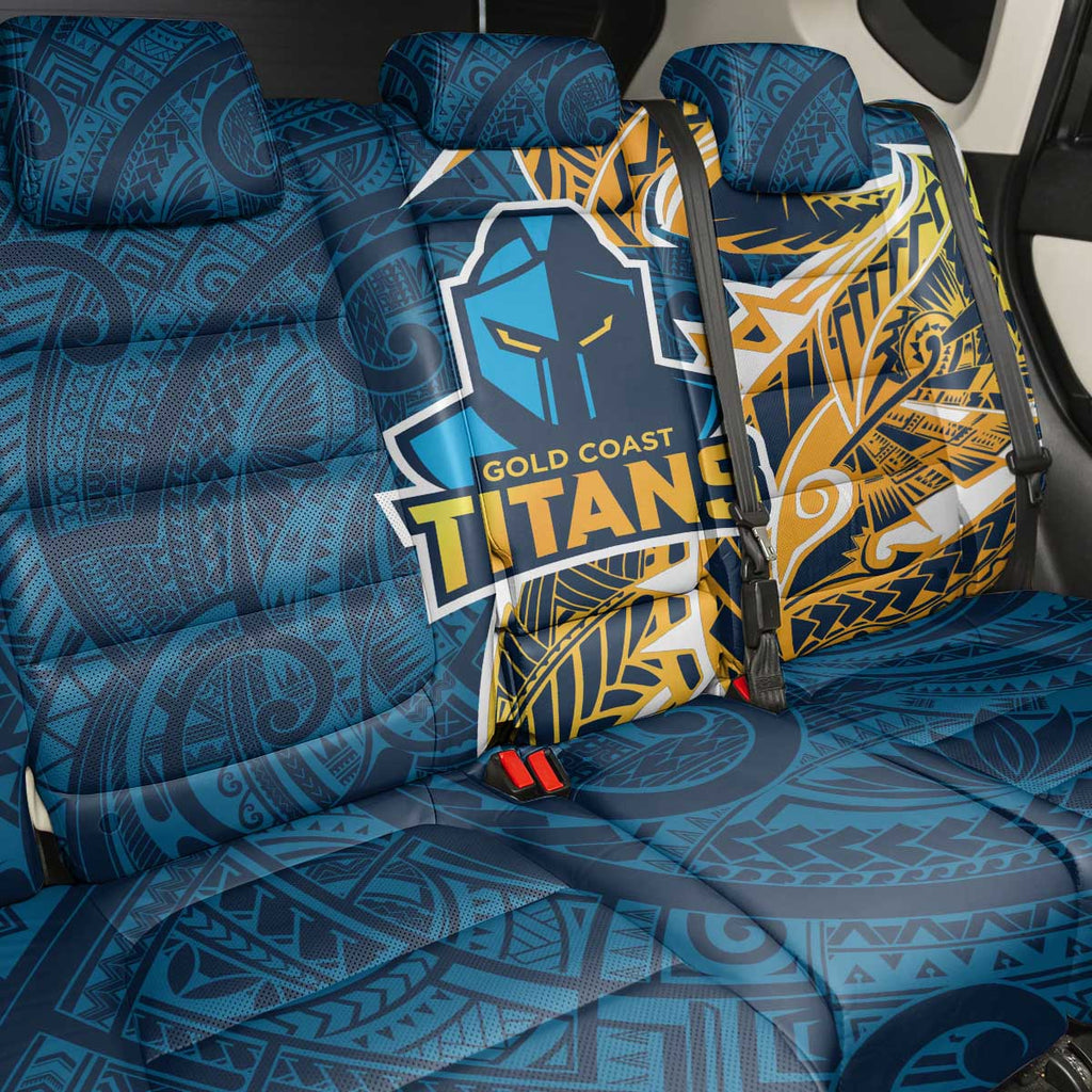 Gold Coast Titans Back Car Seat Cover Polynesian Tribal Tattoo Pacific Sport Art