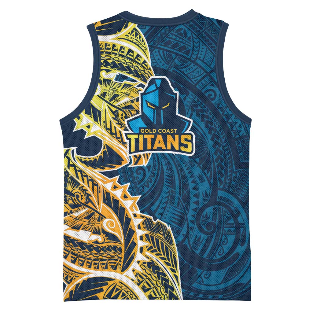Gold Coast Titans Basketball Jersey Polynesian Tribal Tattoo Pacific Sport Art