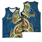 Gold Coast Titans Basketball Jersey Polynesian Tribal Tattoo Pacific Sport Art