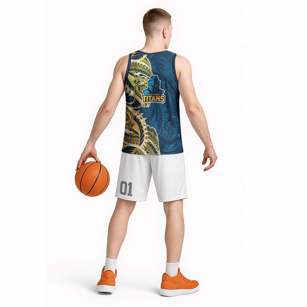 Gold Coast Titans Basketball Jersey Polynesian Tribal Tattoo Pacific Sport Art