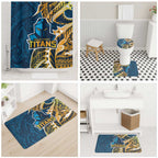 Gold Coast Titans Bathroom Set Polynesian Tribal Tattoo Pacific Sport Art