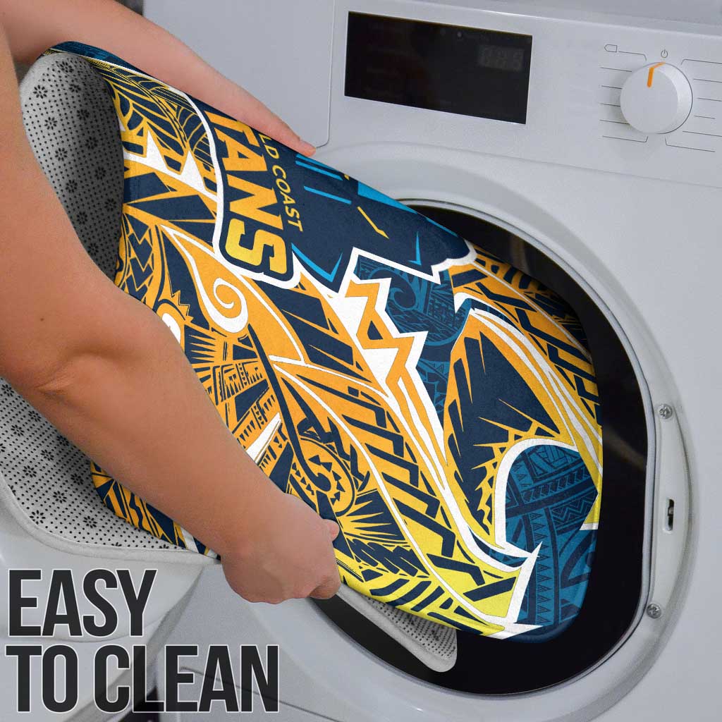 Gold Coast Titans Bathroom Set Polynesian Tribal Tattoo Pacific Sport Art