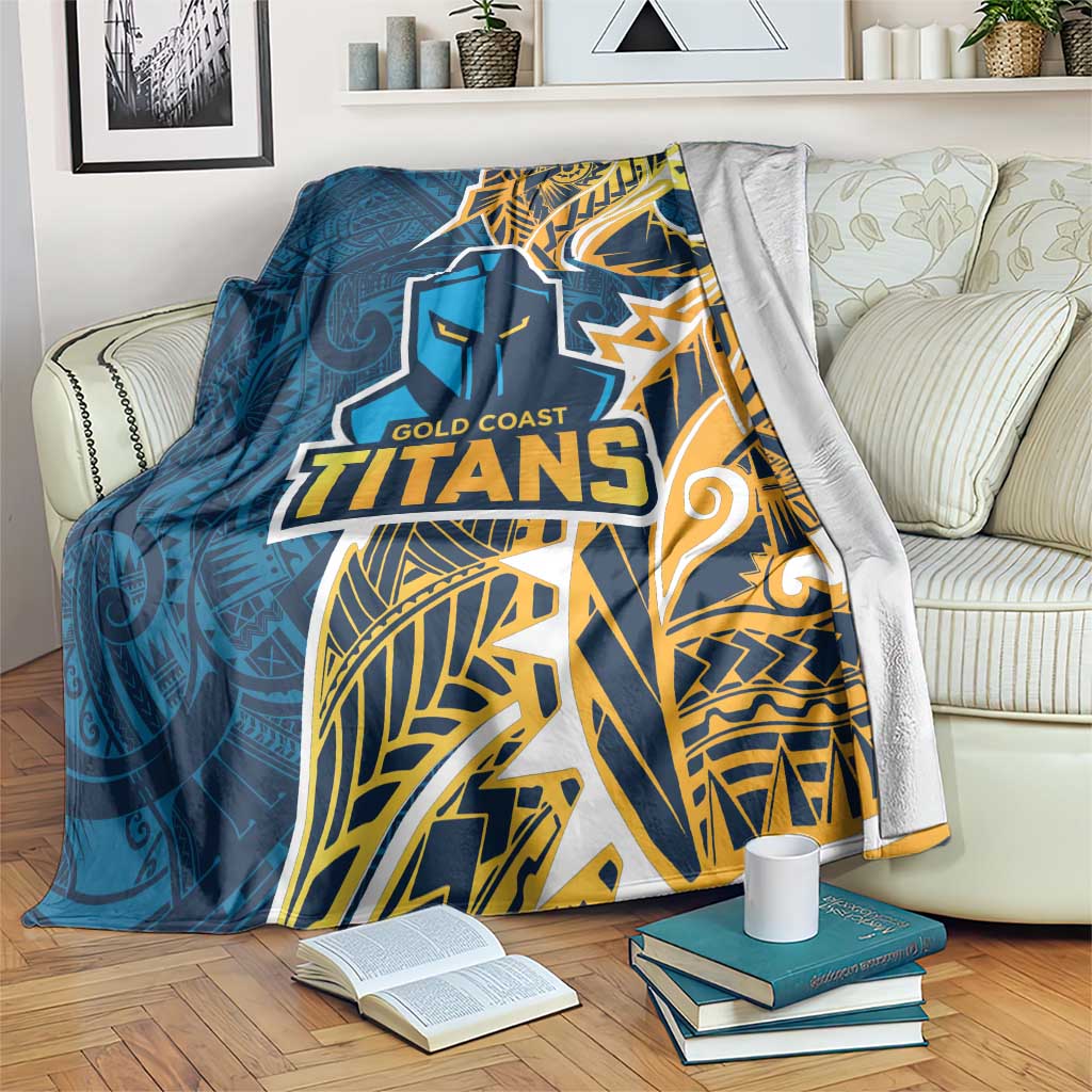 Gold Coast Titans Blanket Polynesian Tribal Tattoo Pacific Sport Art