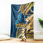 Gold Coast Titans Blanket Polynesian Tribal Tattoo Pacific Sport Art