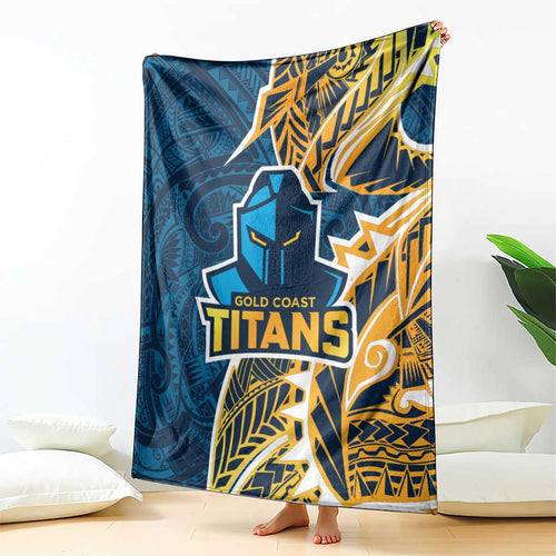 Gold Coast Titans Blanket Polynesian Tribal Tattoo Pacific Sport Art