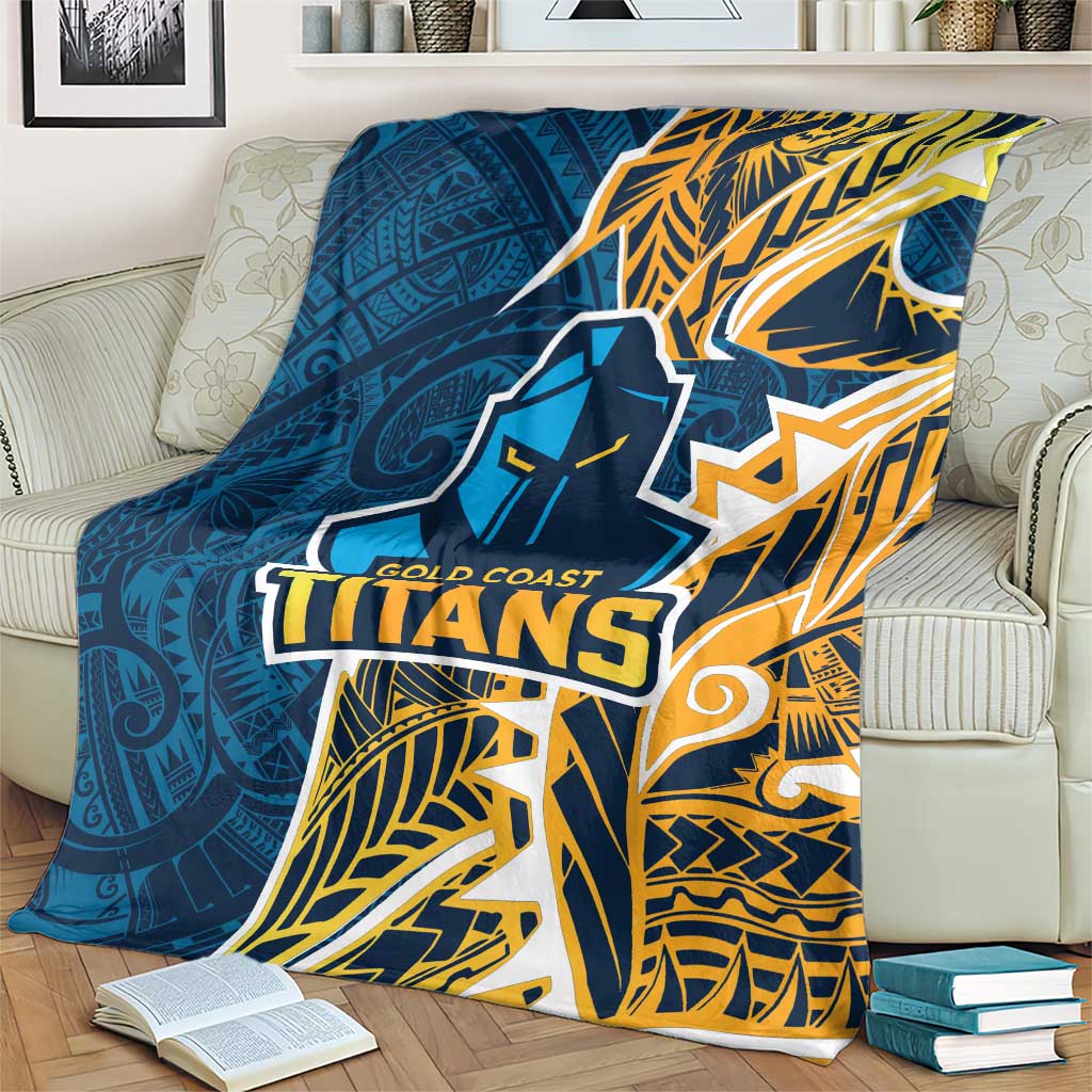 Gold Coast Titans Blanket Polynesian Tribal Tattoo Pacific Sport Art