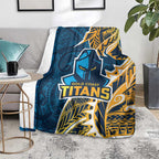Gold Coast Titans Blanket Polynesian Tribal Tattoo Pacific Sport Art