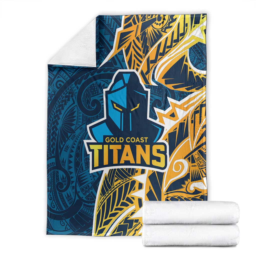 Gold Coast Titans Blanket Polynesian Tribal Tattoo Pacific Sport Art
