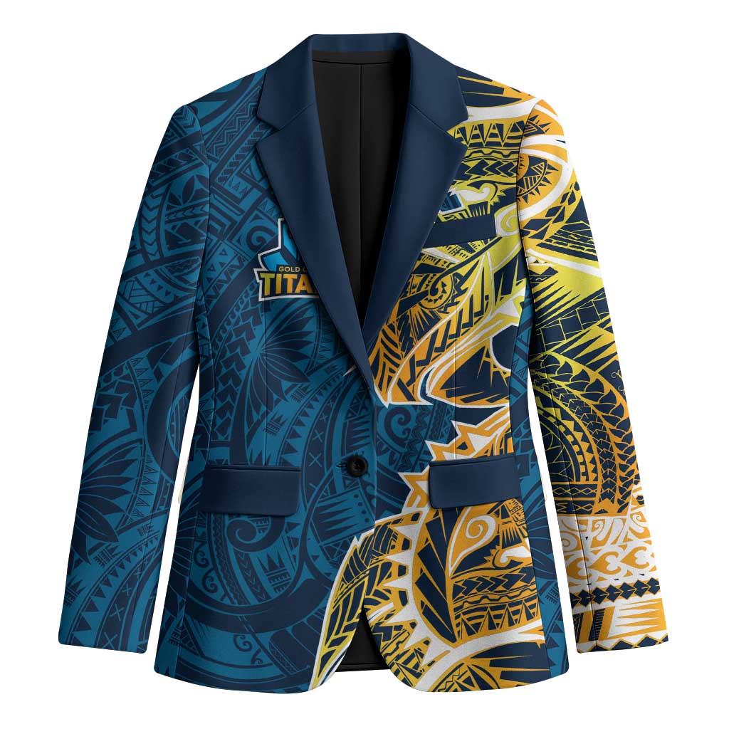 Gold Coast Titans Blazer Polynesian Tribal Tattoo Pacific Sport Art